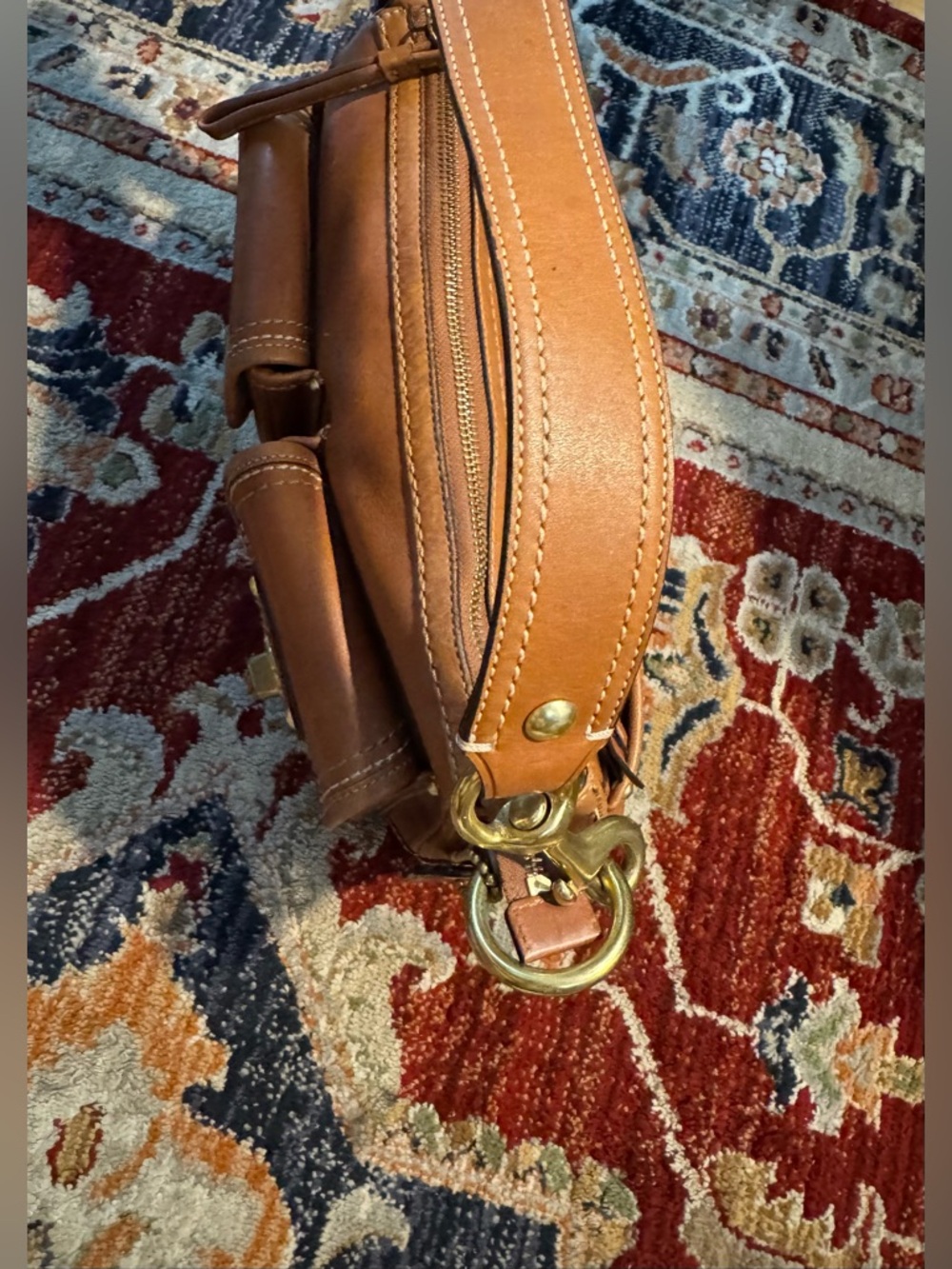 Coach F12868 Vintage 65th Anniversary Butterscotch Double Turn lock Shoulder Bag - Picture 6 of 11